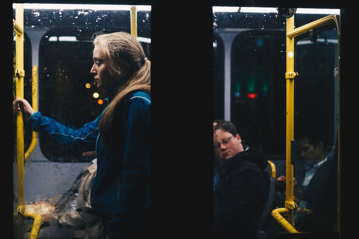 Woman Commuting To Work