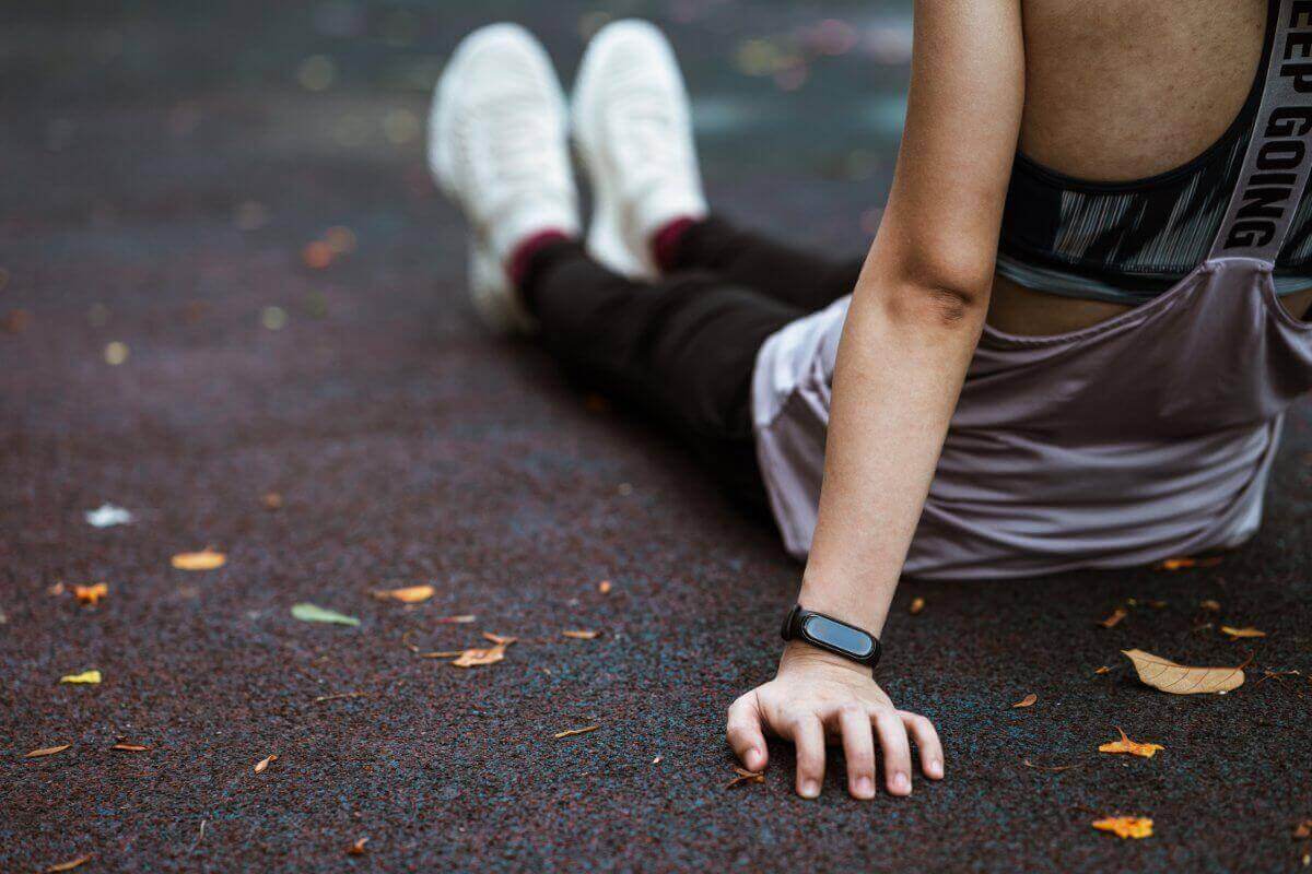 Woman Resting After Excercising